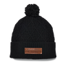 Cable Cuff Pom Beanie